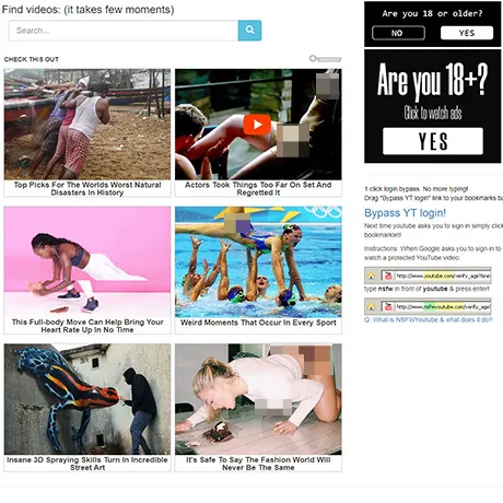 NSFW YouTube website preview