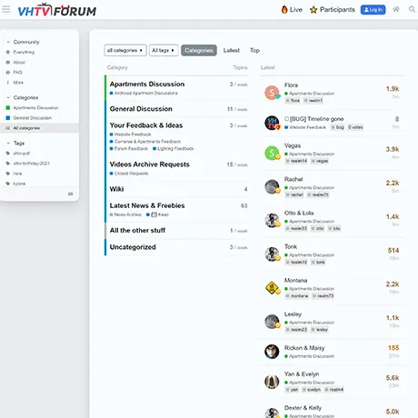 Voyeur House Forum website preview