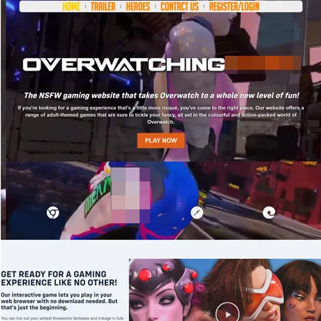 OverWatch Porn Game website preview
