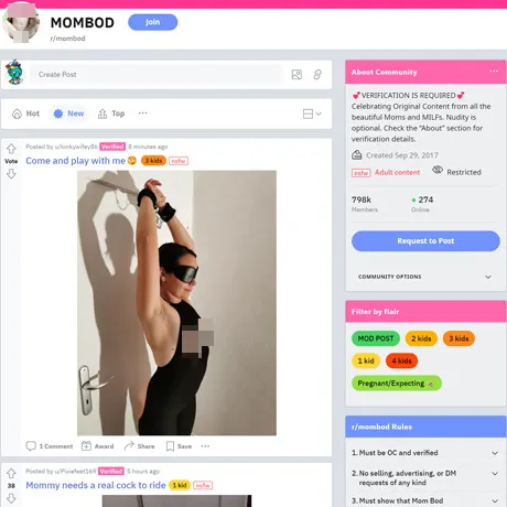 Mom Bod website preview