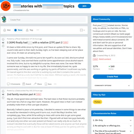 Reddit Taboo Sex Stories website preview