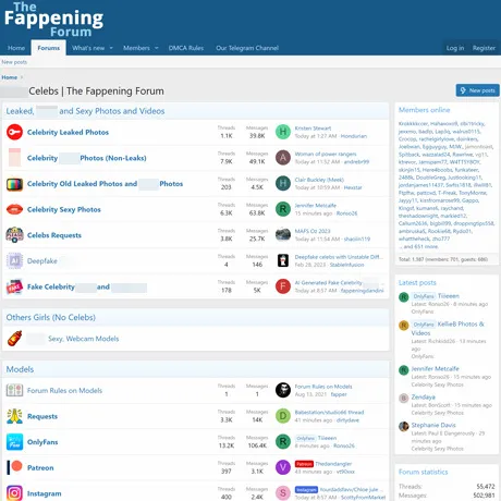 The Fappening Forum website preview