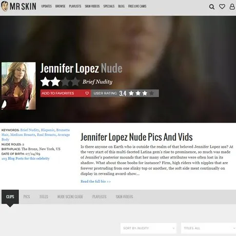 Jennifer Lopez website preview