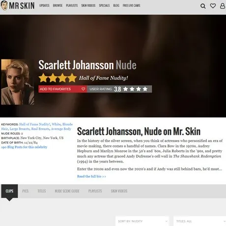 Scarlett Johansson website preview