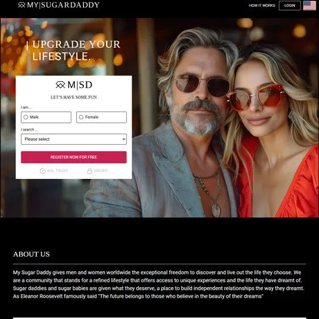 MySugarDaddy website preview