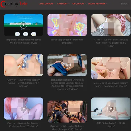 CosplayTele website preview