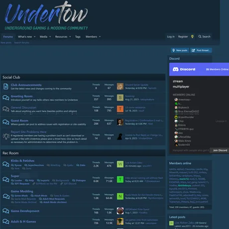 Undertow Club website preview