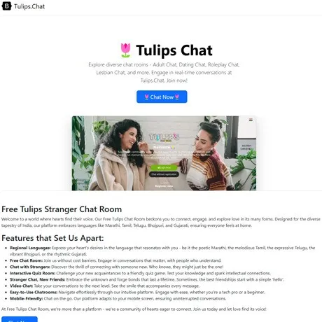 TulipsChat website preview