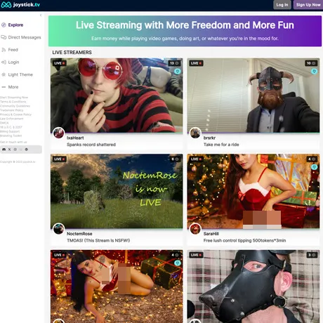 Joystick.tv website preview
