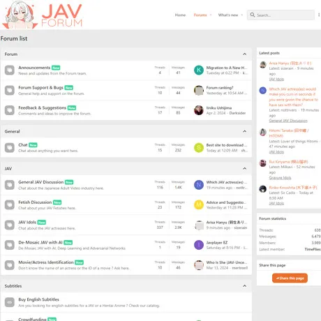 JAV Forum website preview