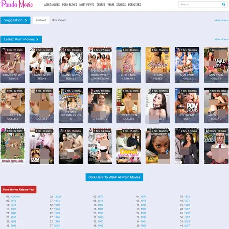 PandaMovies website preview