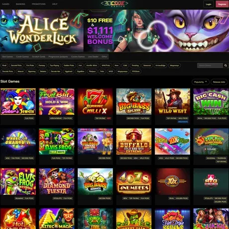 Decode Casino website preview