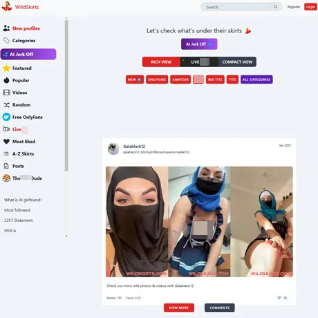 WildSkirts website preview