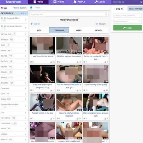 UsersPorn website preview