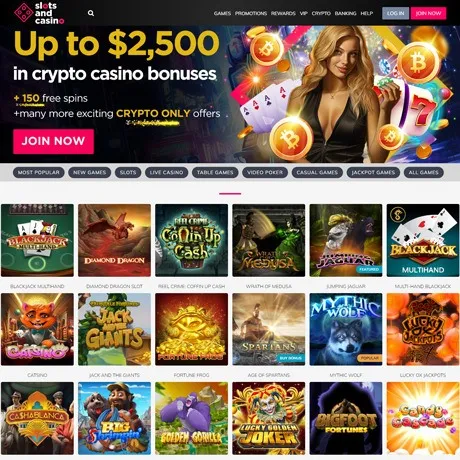 SlotsAndCasino website preview
