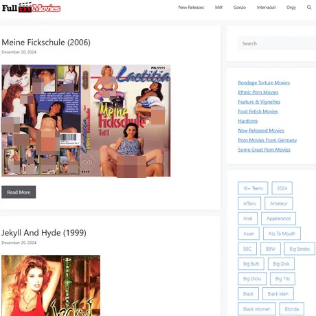 FullXXXMovies website preview