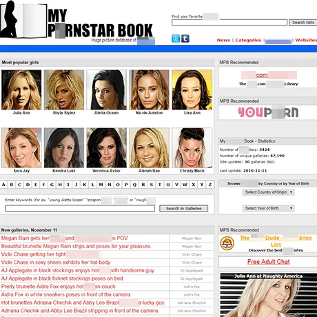 MyPornstarBook website preview