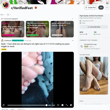Reddit Verified Feet website preview