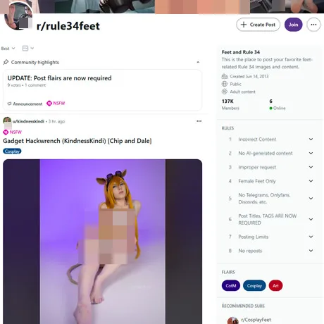 Reddit Rule 34 Feet website preview