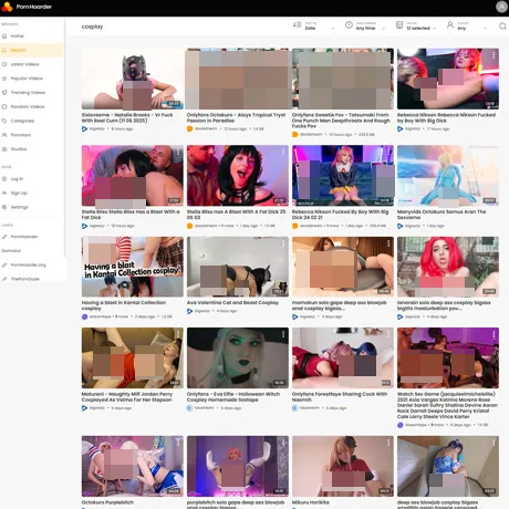 PornHoarder Cosplay website preview