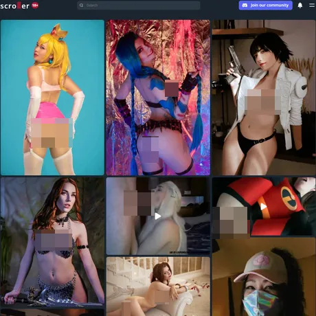 Scrolller Cosplay website preview