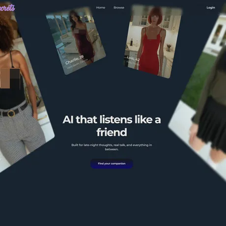 Secrets AI website preview