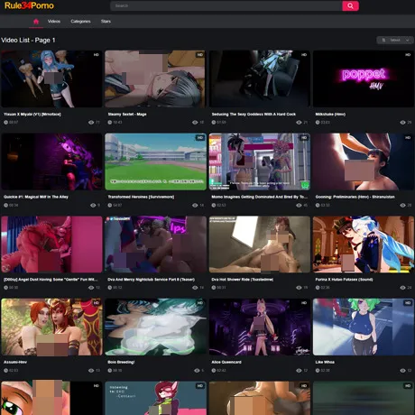 Rule34Porno website preview