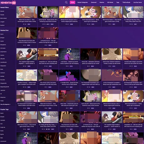 HD Hentai website preview
