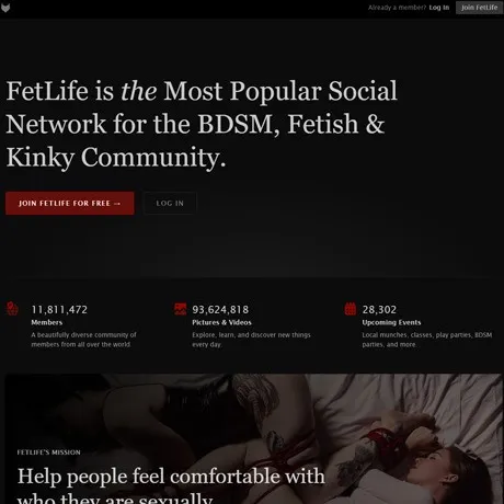 FetLife website preview