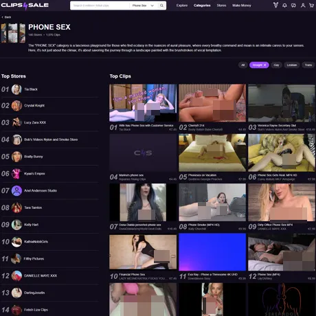 Clips4Sale Phone Sex website preview