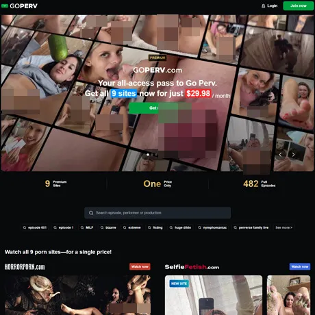 Go Perv website preview