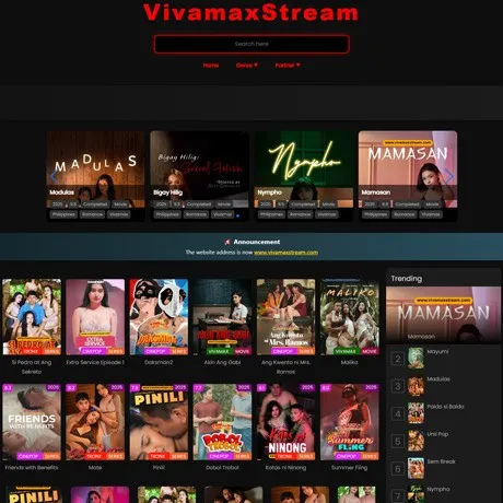 VivamaxStream website preview