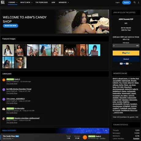 ABW Candy Shop website preview