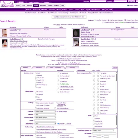 AdultWork website preview