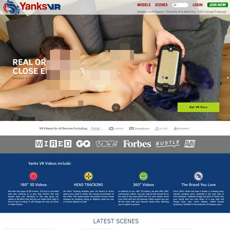 Yanks VR website preview