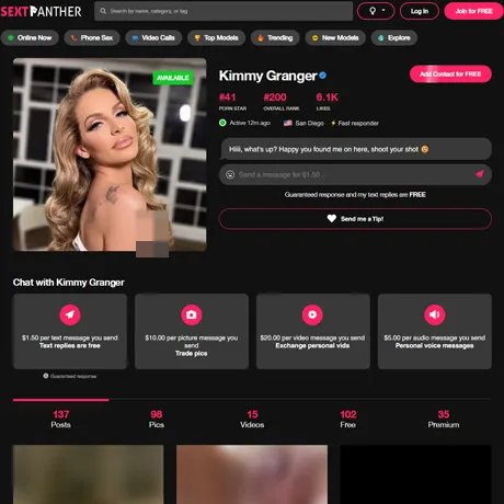 Kimmy Granger website preview