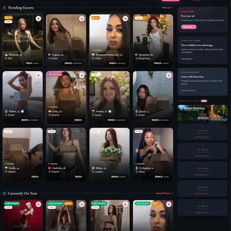 Escortory website preview