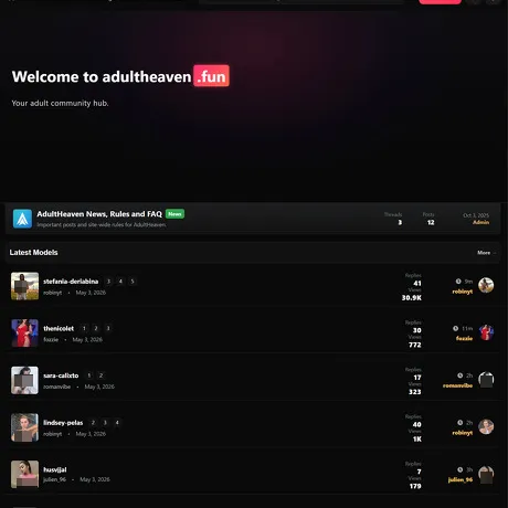 Adult Heaven website preview