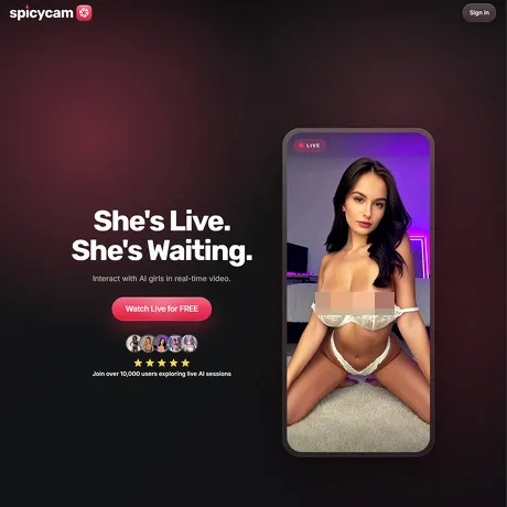 Spicy Cam AI website preview