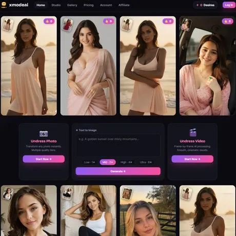 XModeAI website preview
