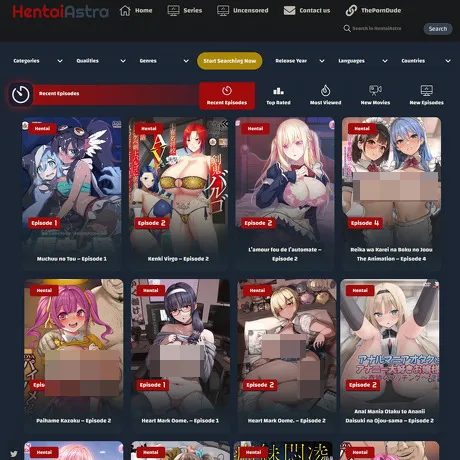 HentaiAstra website preview