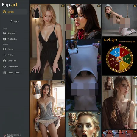 Fap Art AI website preview