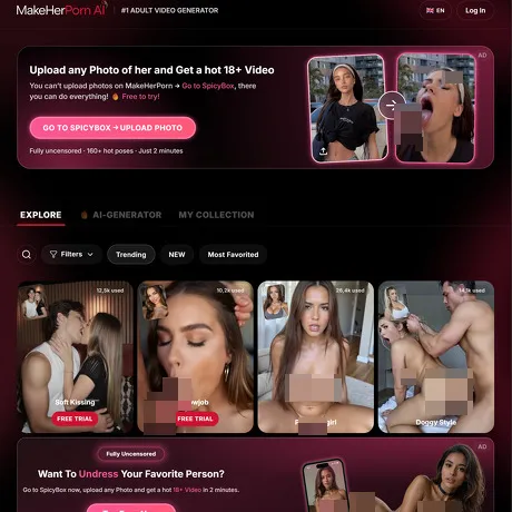 MakeHerPorn AI website preview