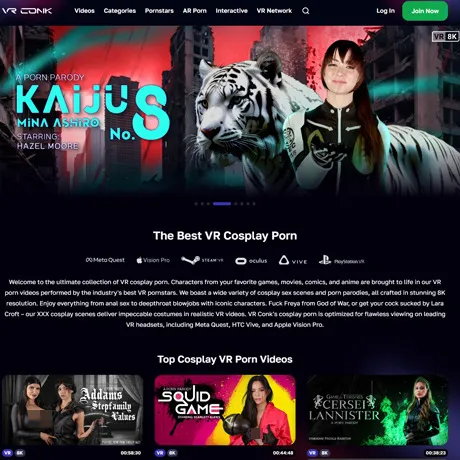 VRConk website preview