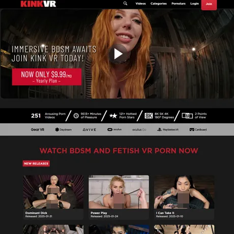 KinkVR website preview