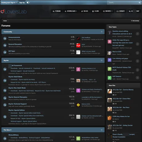 LoversLab website preview