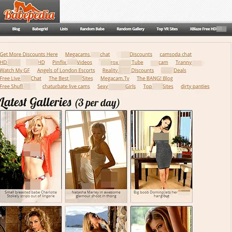 Babepedia website preview