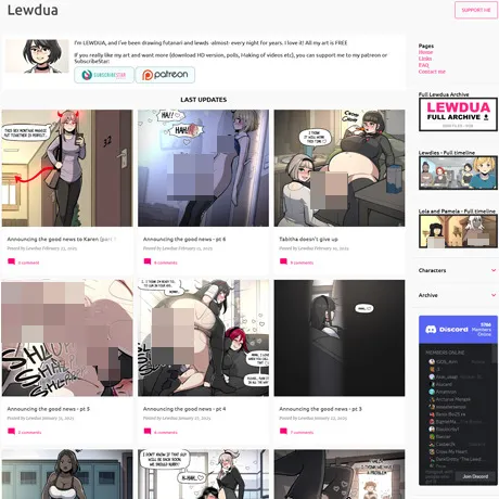 Lewdua website preview