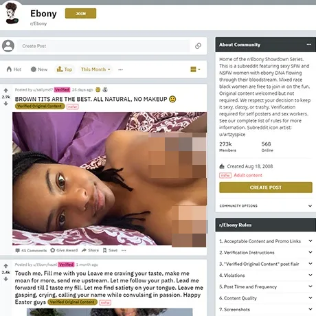 Reddit Ebony Porn website preview