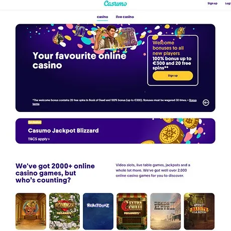 Casumo website preview